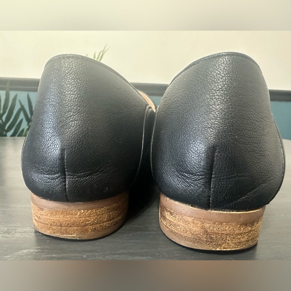 Clarks Black Leather Slip-On Loafers - Picture 6 of 9